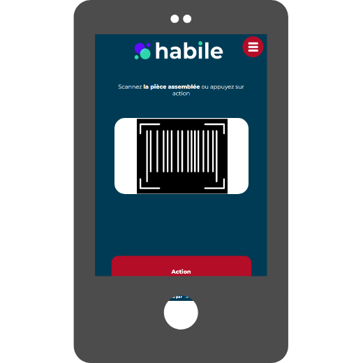Application opérateur Habile : identification de la pièce à assembler